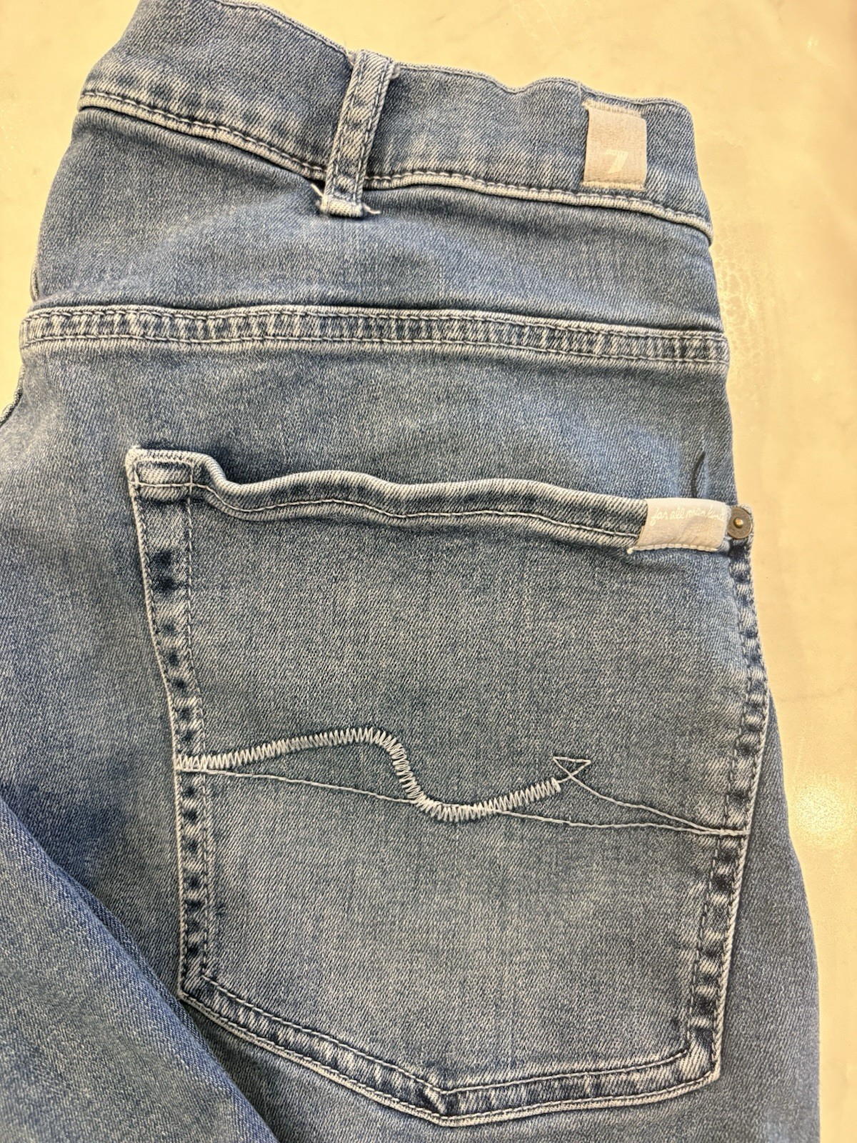 Men’s 7 for All Mankind Austyn Fit Relaxed Straight Blue Jeans 36w 30L