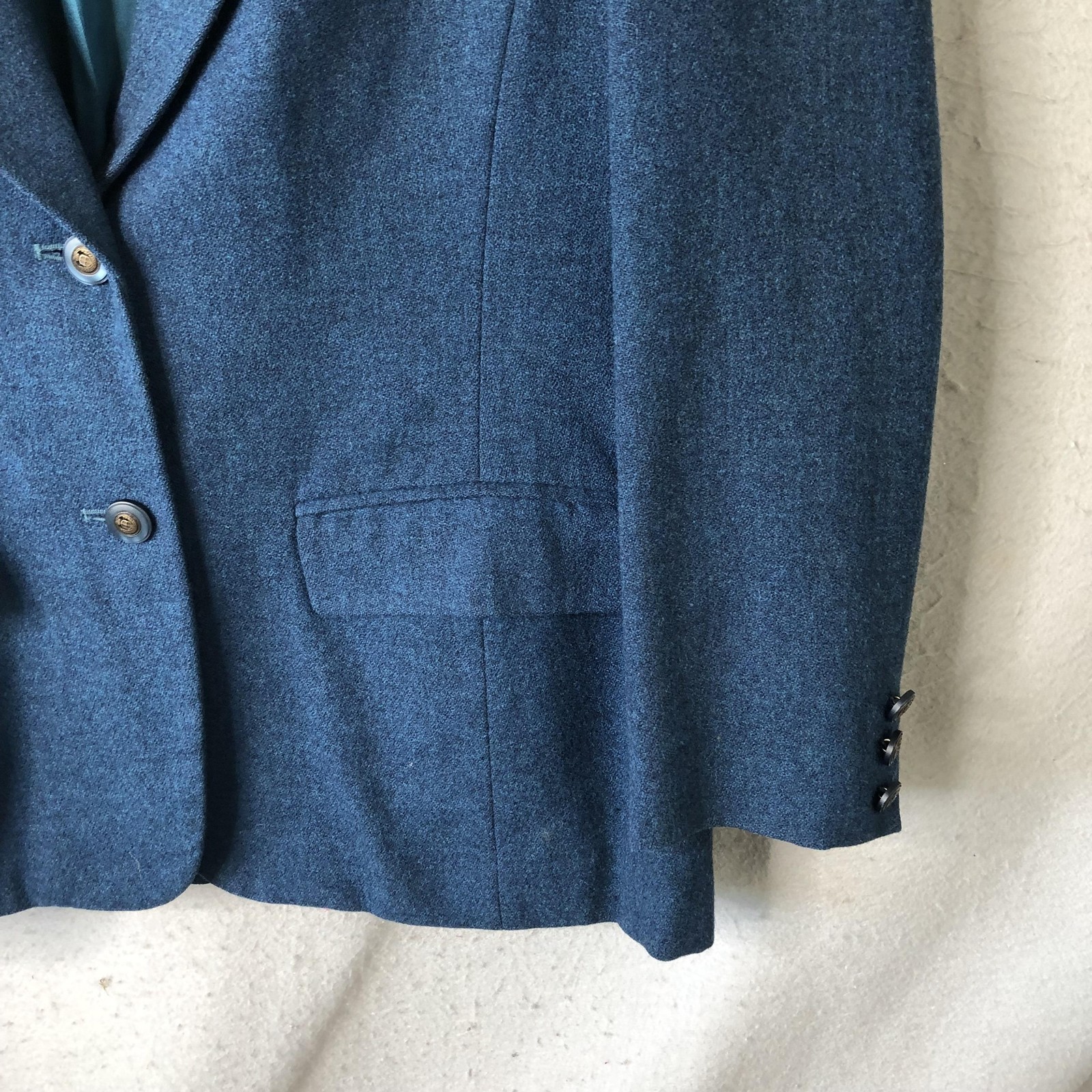 Pendleton Blazer Womens 10 Blue 100% Virgin Wool Old Money Yacht Academia