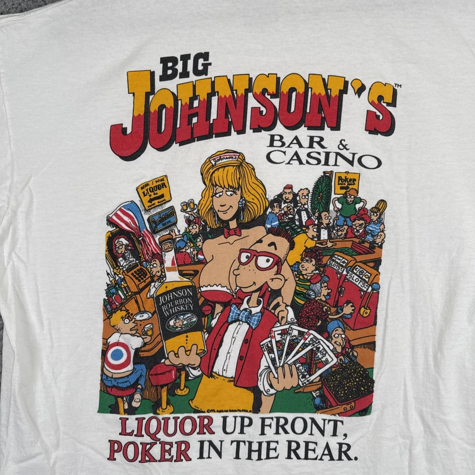 Vintage 90s Big Johnson T-Shirt White Color Reprint Unisex SHirt AN53385