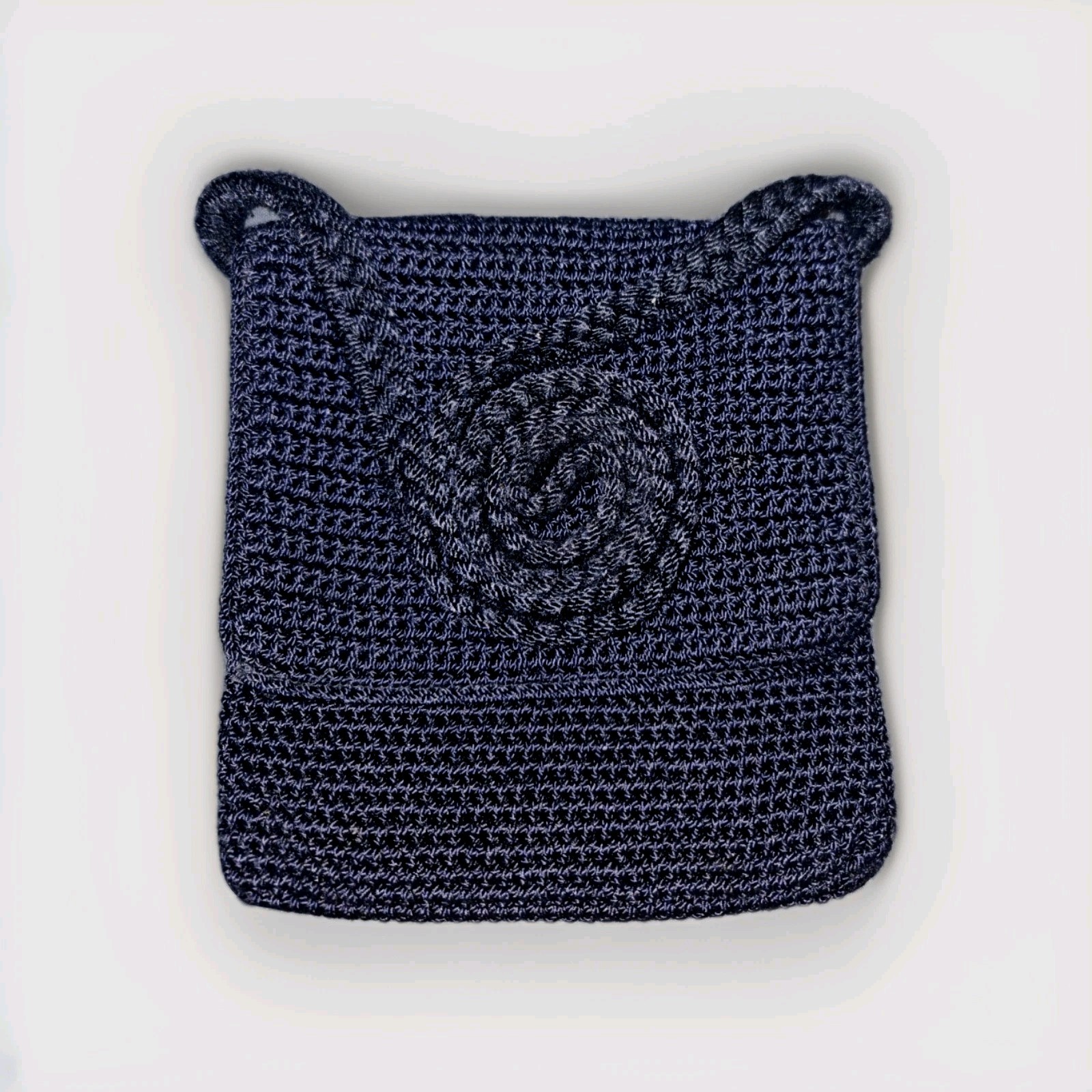 The Sak Blue Small Crossbody Bag • Tightly Woven Lightweight Knit Purse • EUC