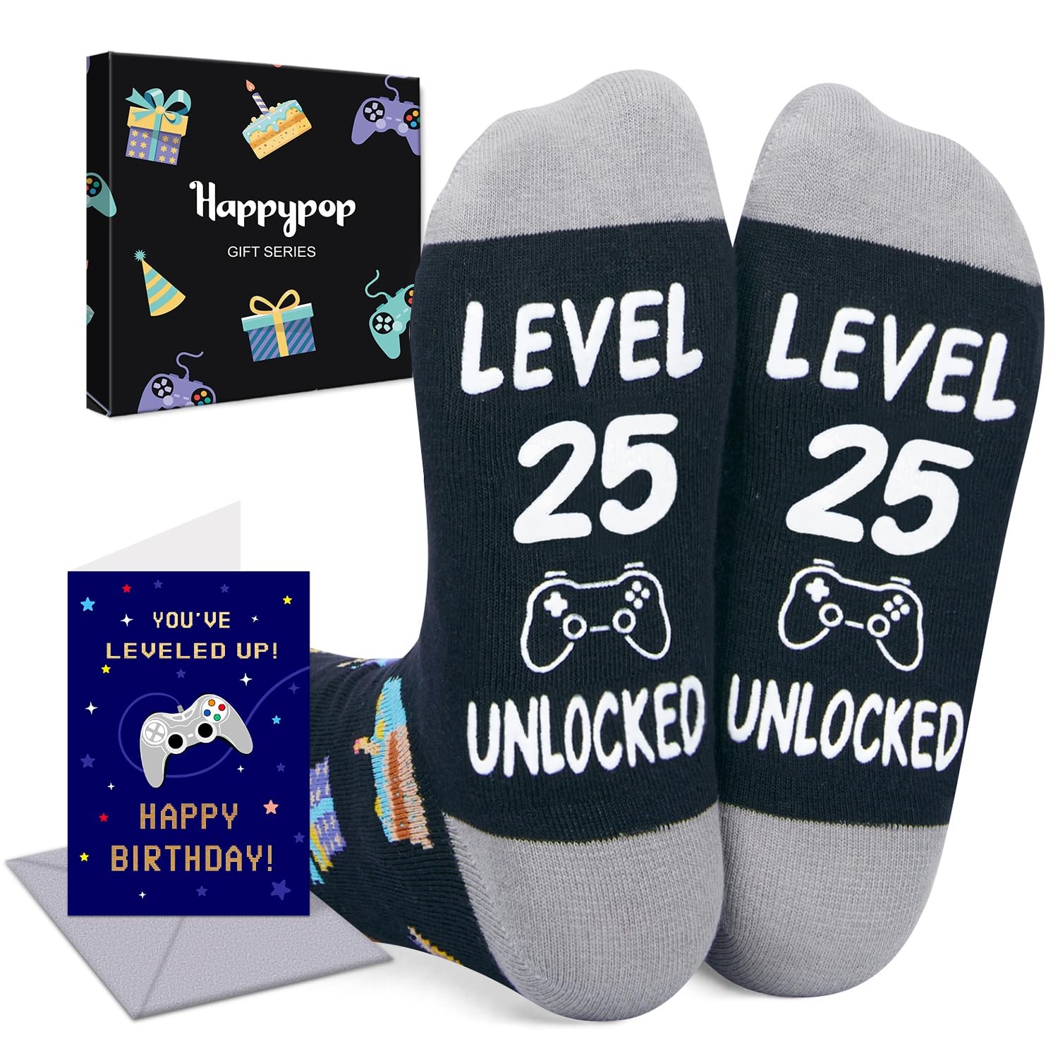 25th Birthday Gifts – Socks for 25 Year Olds Birthday Gifts for Him Medium