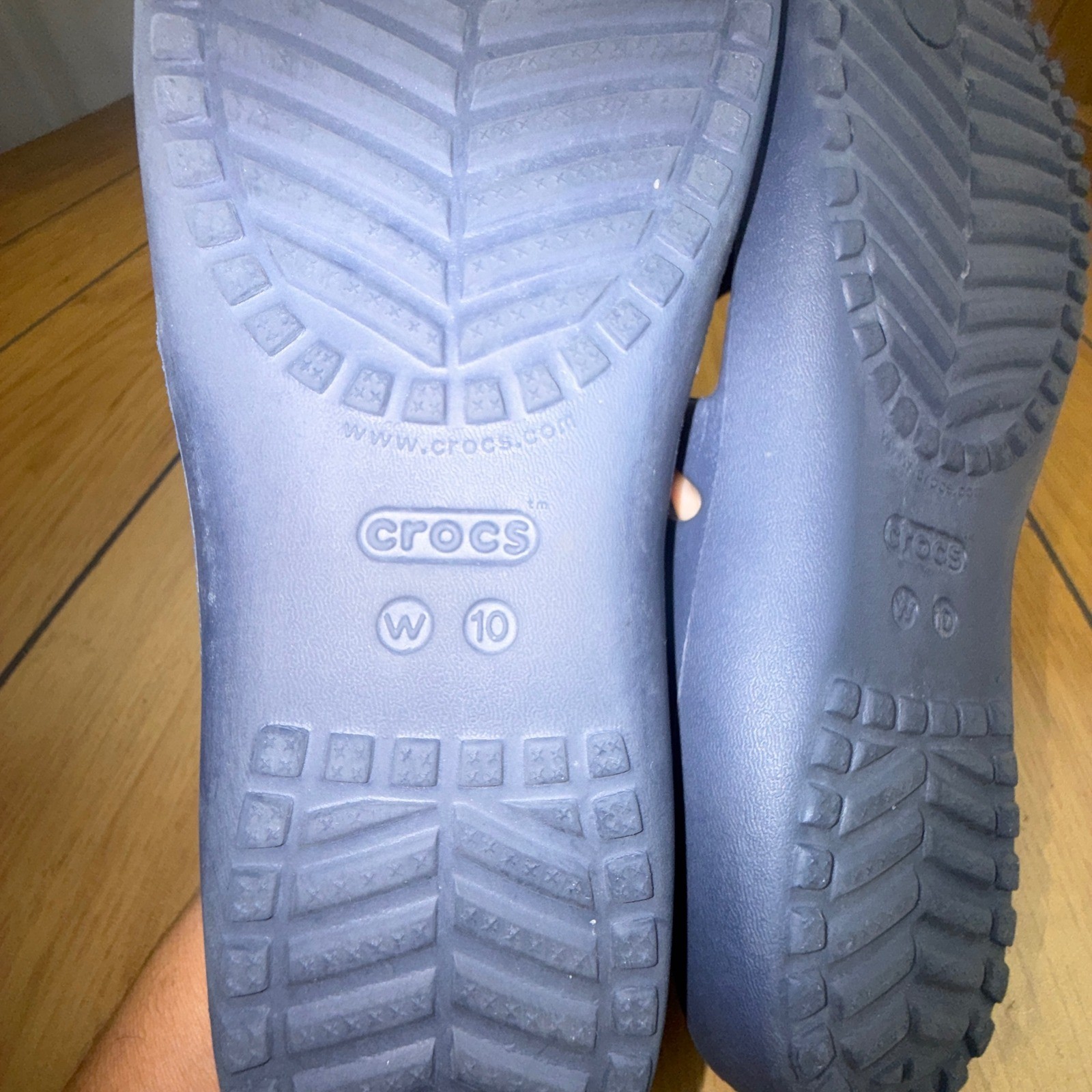 Crocs Kadee II Flip Flops Navy Blue Womens 10 Sandals 202492-410