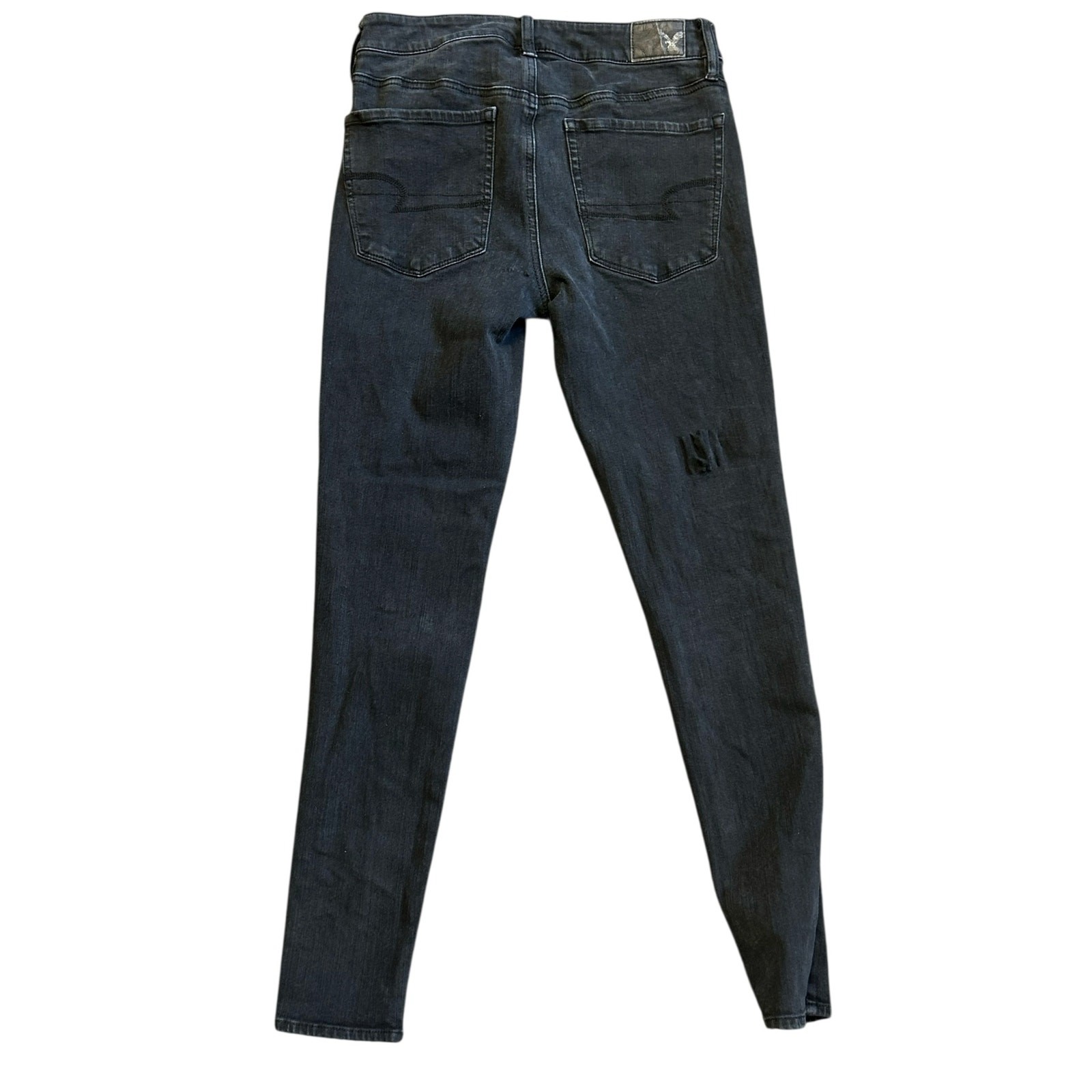 American Eagle High Rise Jegging Black Size 6 360 Stretch Skinny Jeans AE