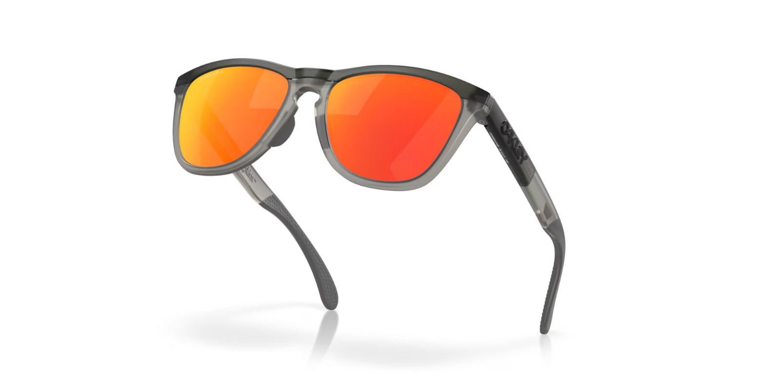 NEW Oakley Frogskins OO9284-0155 Sunglasses Matte Crystal Grey Prizm Ruby Lens