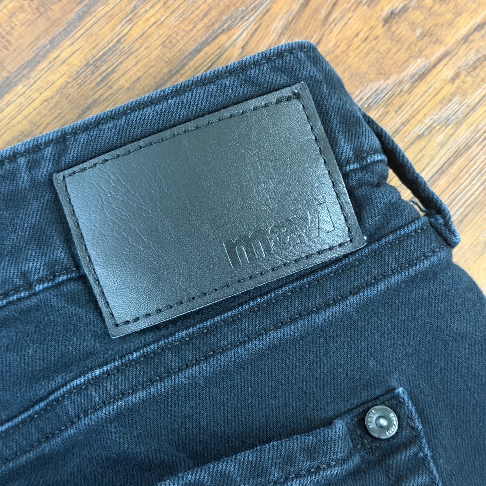 Mavi Jeans Mens 34 Black Straight Leg Slim Fit Stretch Denim Mid Rise Jake