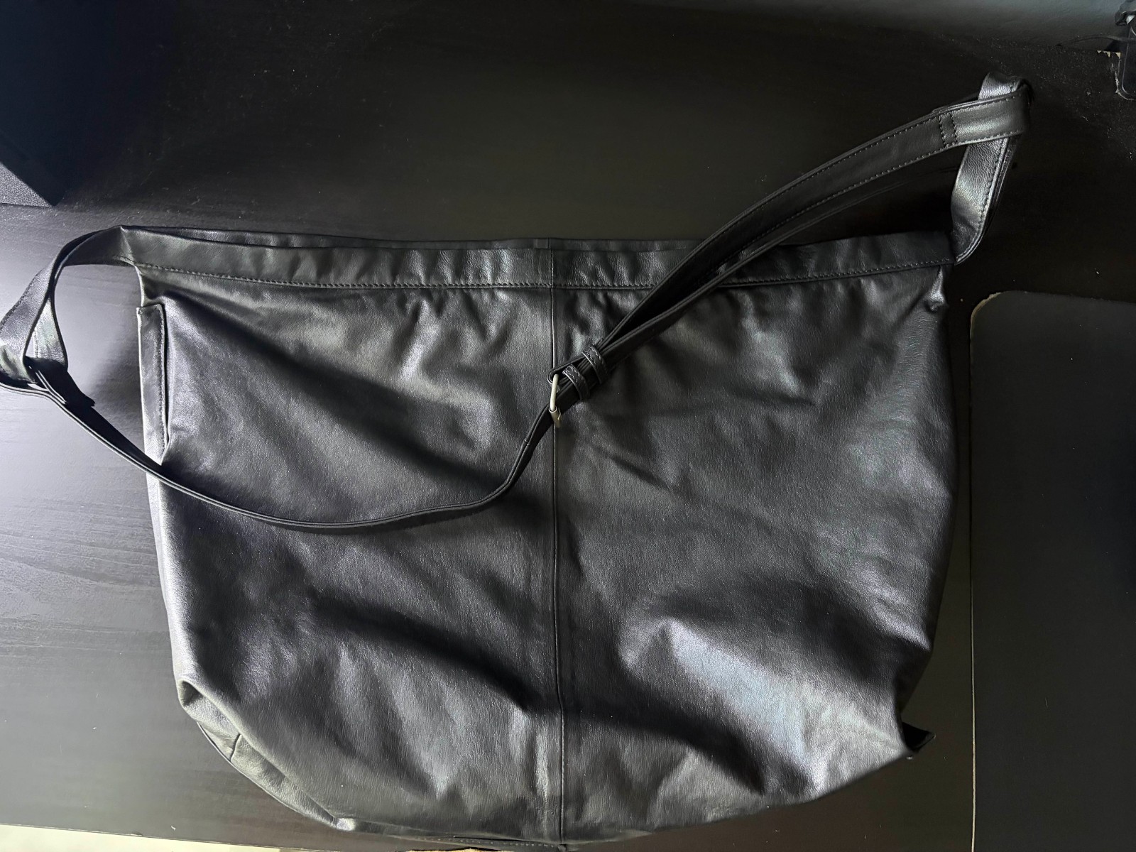 archive ANN DEMEULEMEESTER Black Leather Bag 2001