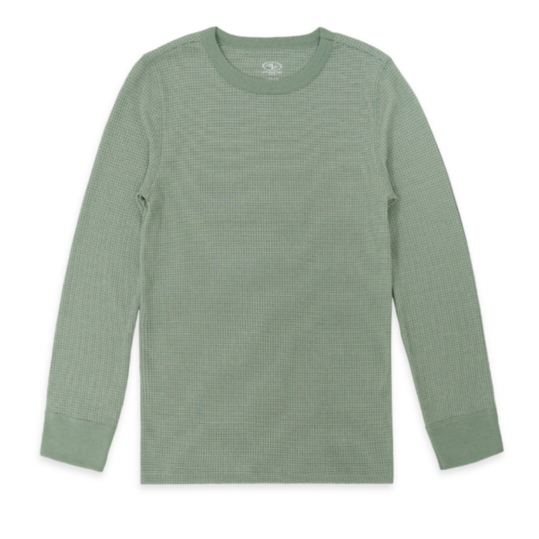 New Athletic Works Boys Youth Performance Thermal Underwear Set Green S (6-7)