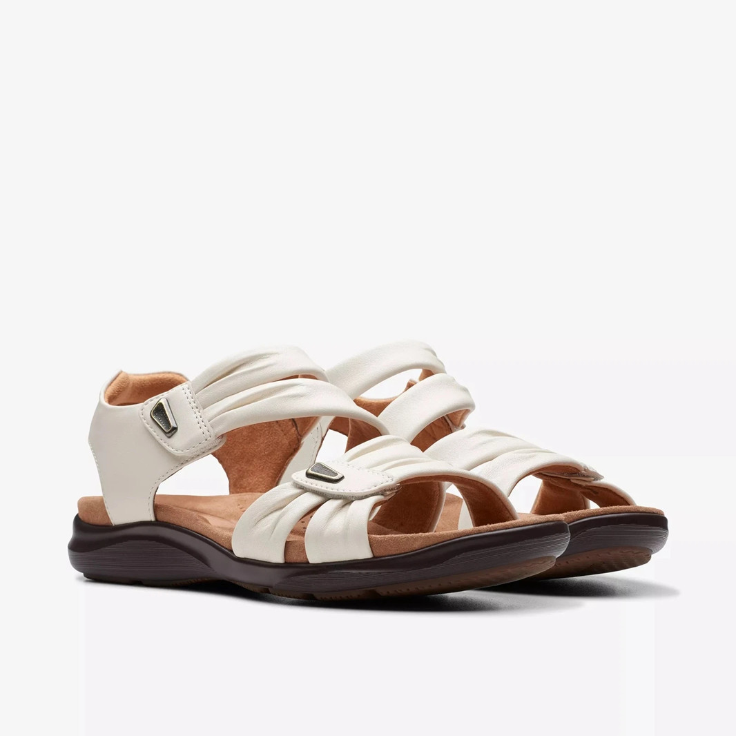 Clarks Kitly Ave White Strappy Sandal Women’s sizes US 5-11 NEW!!!
