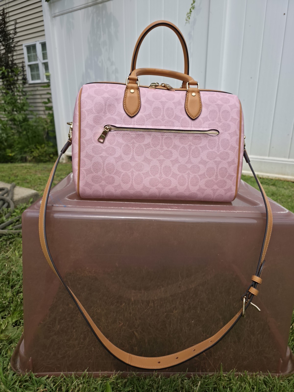 Coach Large Powder Pink Rowan Satchel Bag