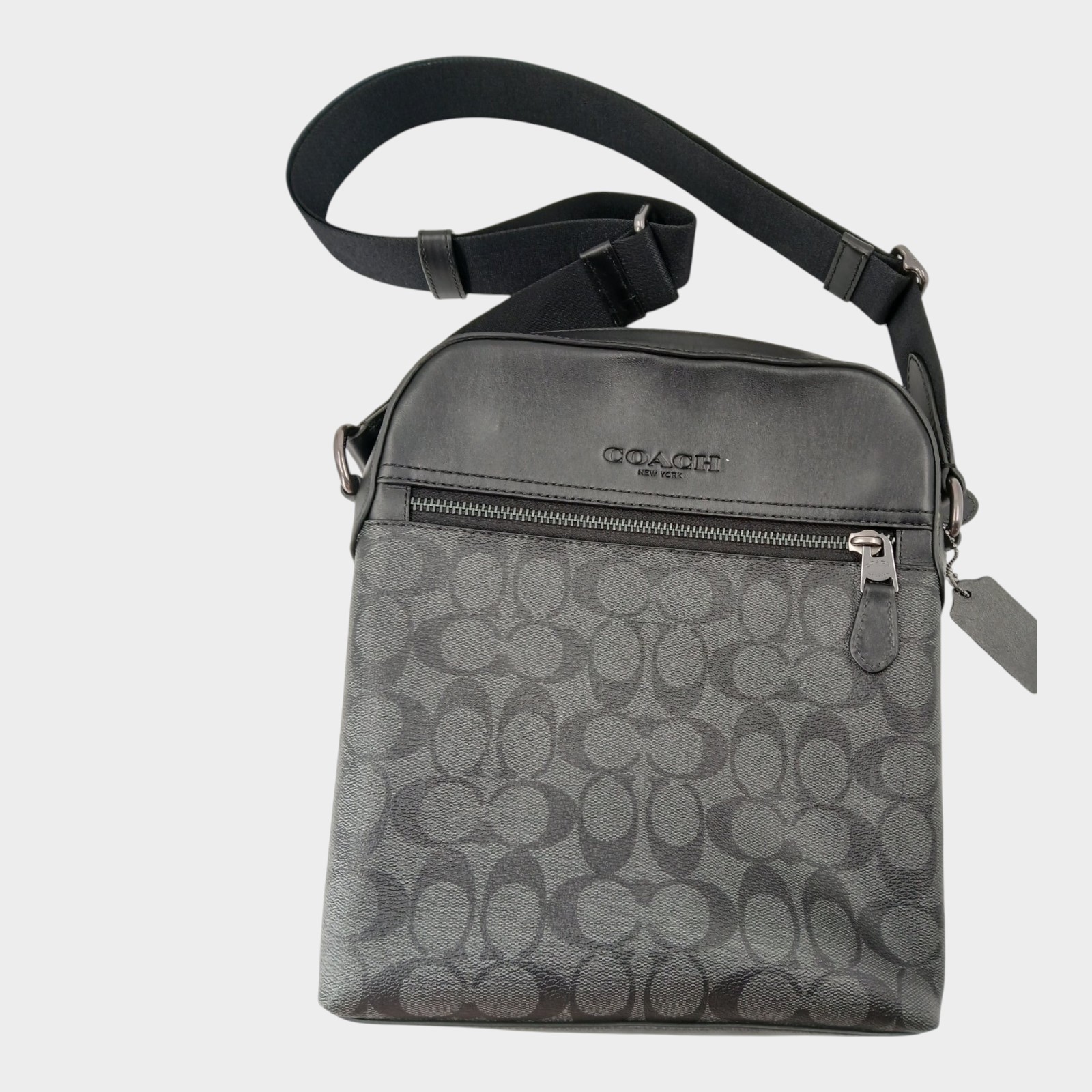 COACH CZ398 Houston Flight Bag In Signature Canvas & Leather Unisex