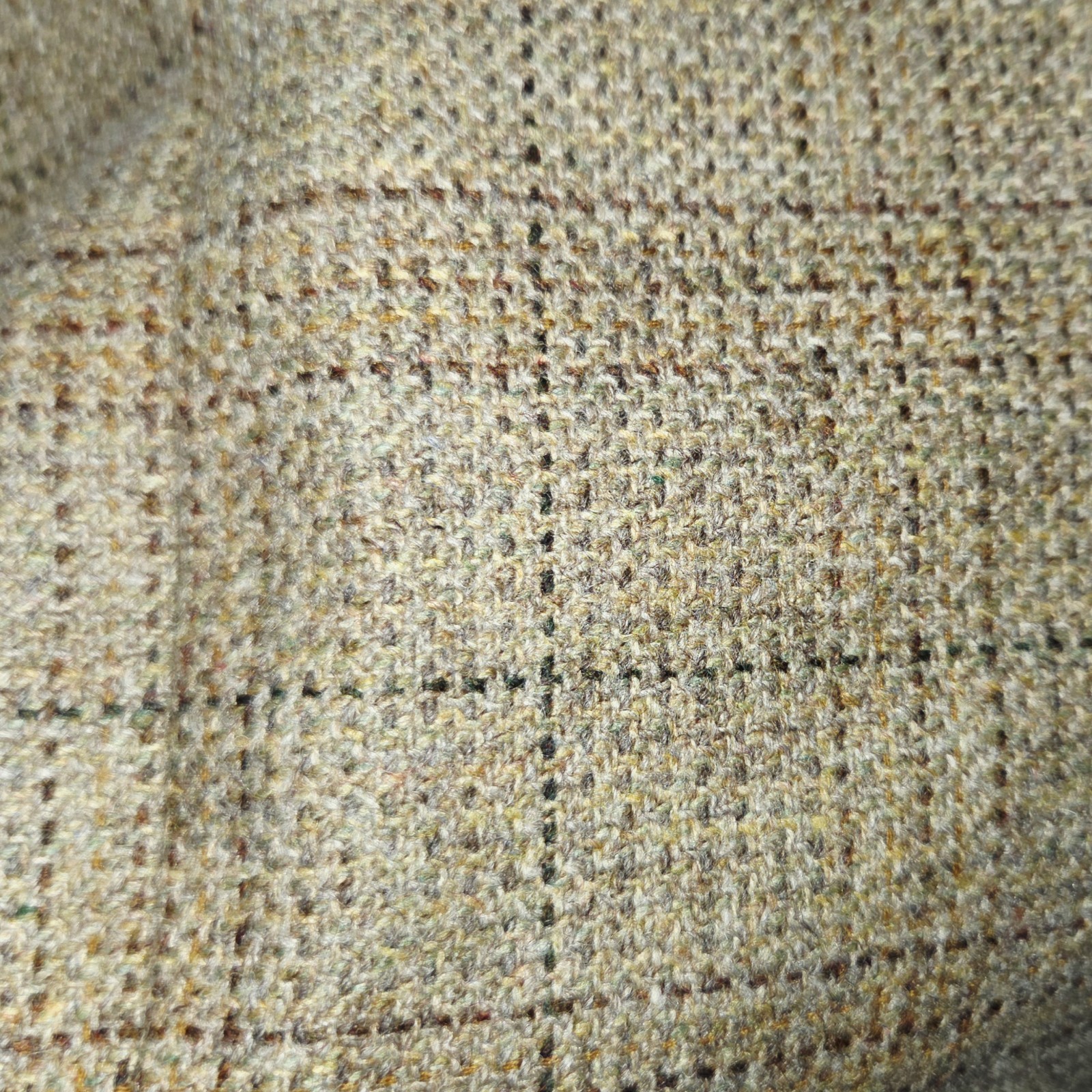 VTG Talbots Blazer 100% Italian Wool Tweed Earthy Neutrals Plaid Sz 16 Preppy