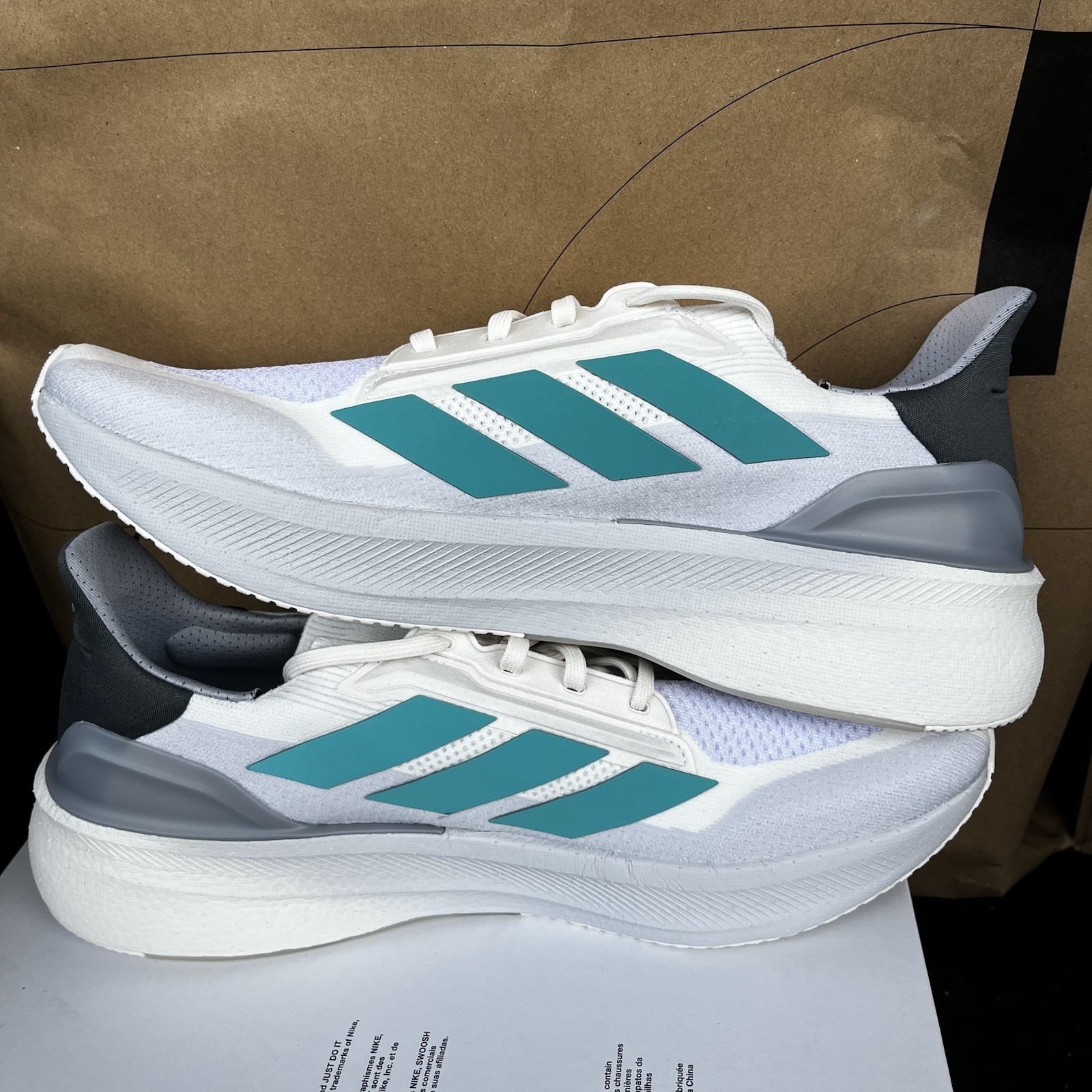 NEW adidas Ultraboost 5X NBY White Teal Dash Grey NBY J13244 Mens Size 14