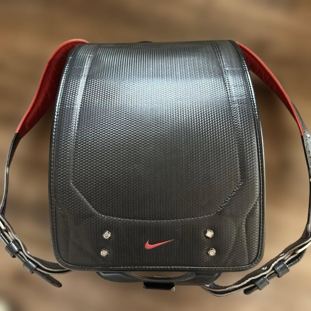 Randoseru Japanese School Bag Kid’s Backpack NiKE Dark Black Red Japan #01