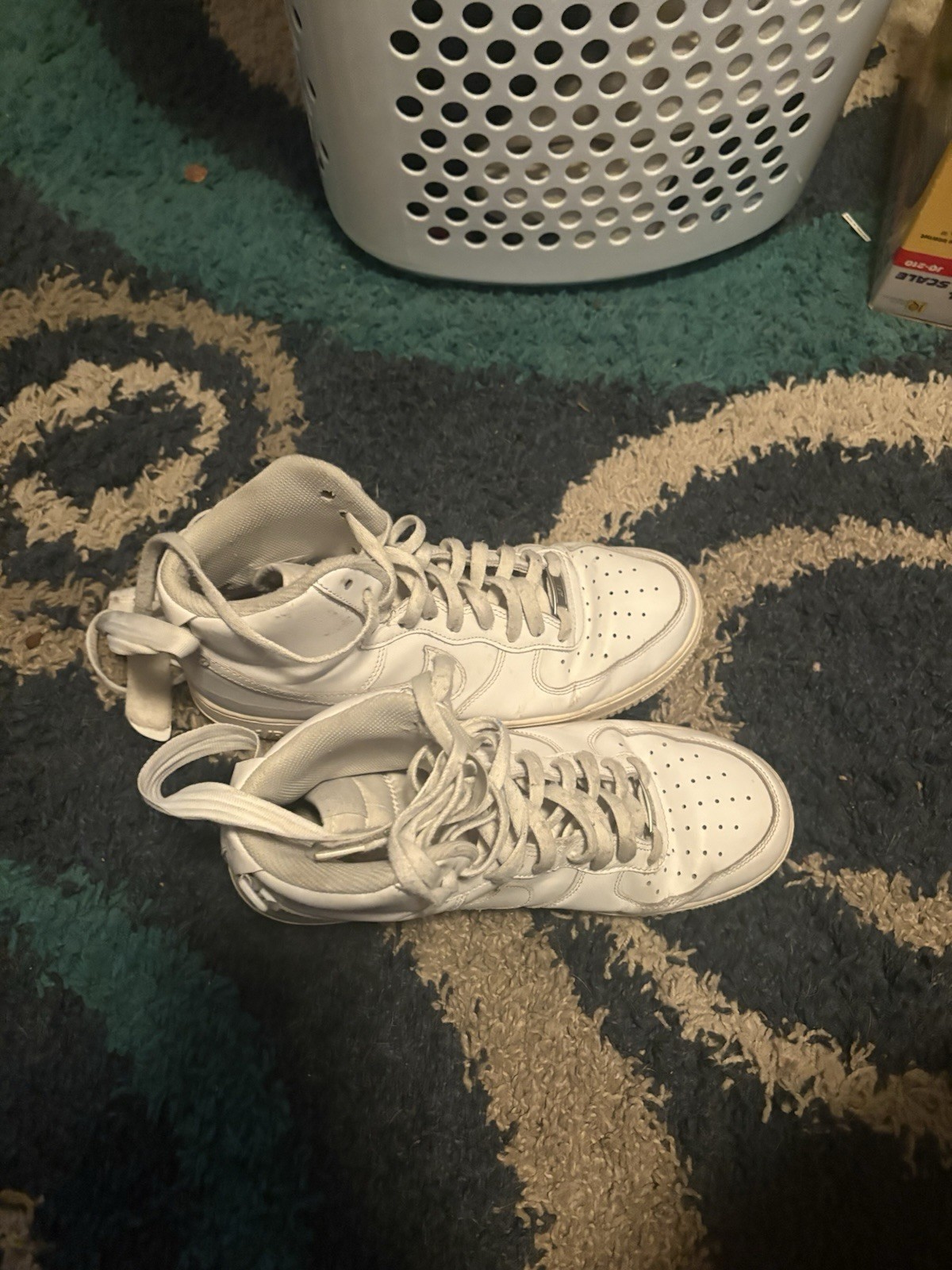 Nike Air Force 1 High Top Men’s White Lace-Up Athletic Sneakers Classic