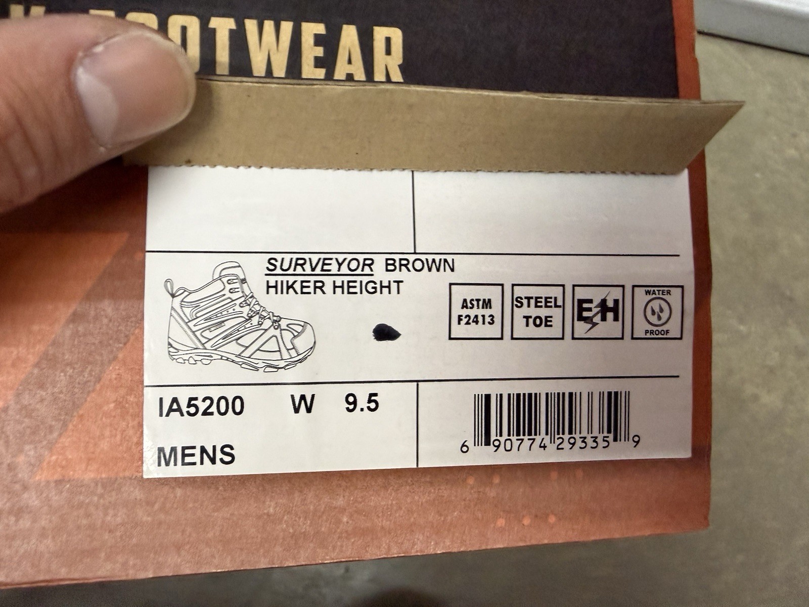 Iron Age SURVEYOR Men’s NEW Steel Toe Hiking Boot Grey/Black US Men’s 9.5 W