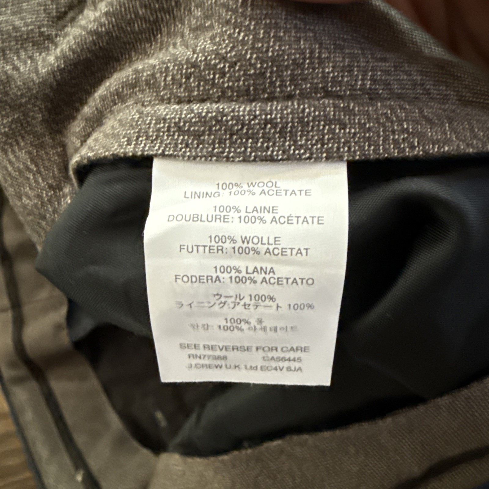 J.Crew Bowery Dress Pants Men 32×32 Blue 100% Wool Slim Flat Front Trousers