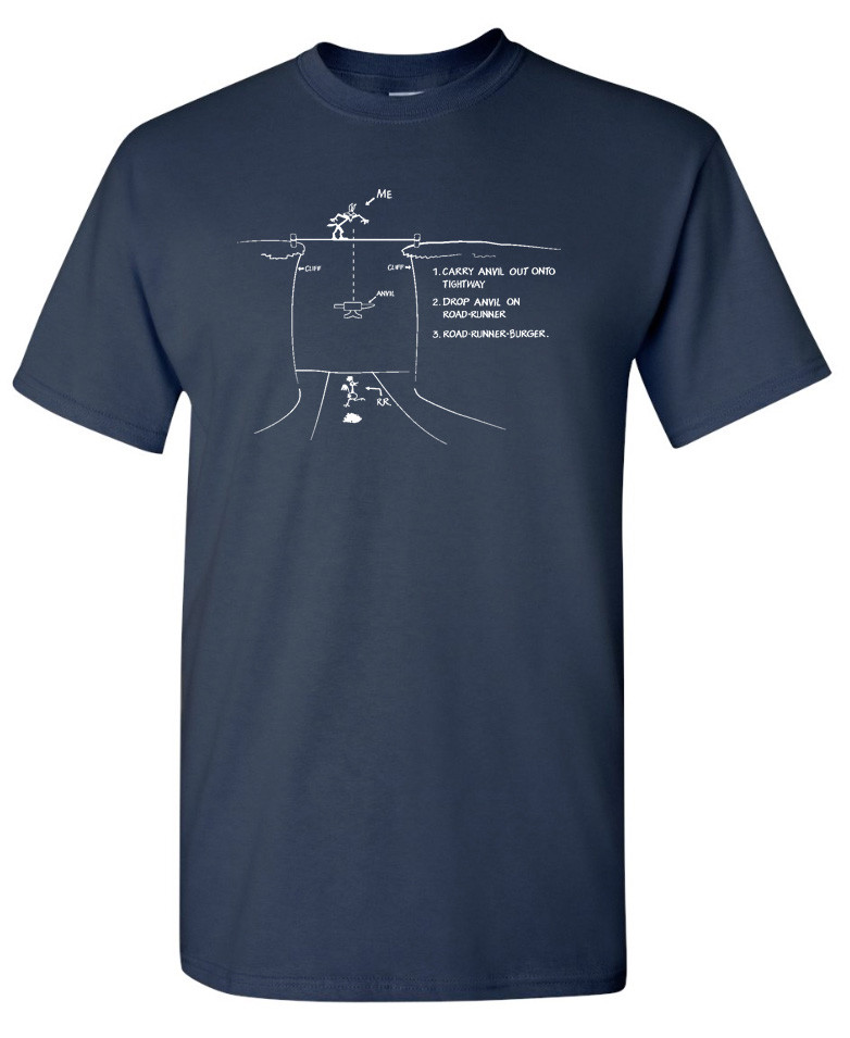 Wile E. Coyote Road Runner Acme Blue Print T-shirt – Looney Tunes