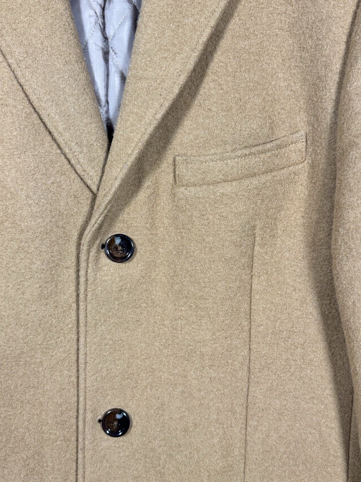 J.Crew Mercantile Thompson Wool Blend Topcoat Men’s Size 40 Camel Brown