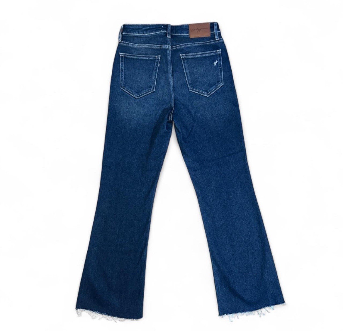 Carly Jean Women’s Blue Medium Wash High Rise Flared Denim Jeans