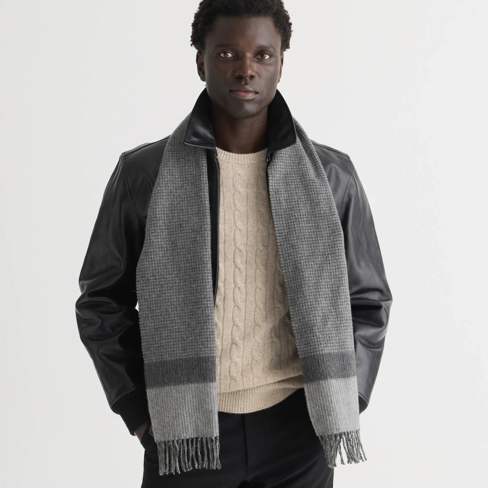 Joshua Ellis for J. Crew 100% Pure Cashmere Scarf 12″ x 71″ MADE IN ENGLAND NEW