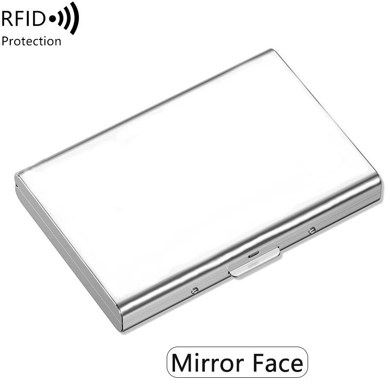 Credit Card ID Holder Slim Money Travel Wallet Men Stainless Steel RFID Blocking