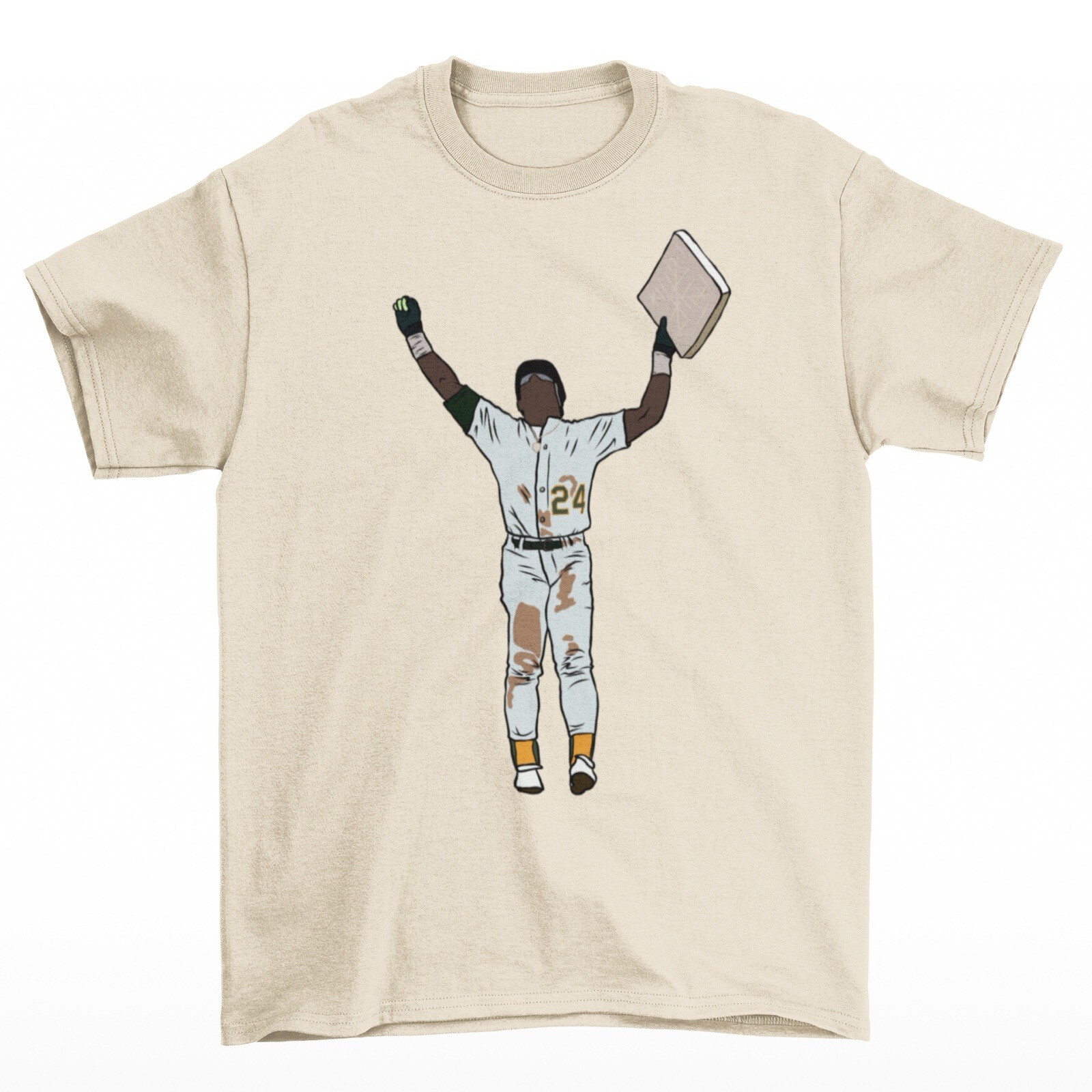 Rickey Henderson Stolen Base Celebration Baseball T-Shirt
