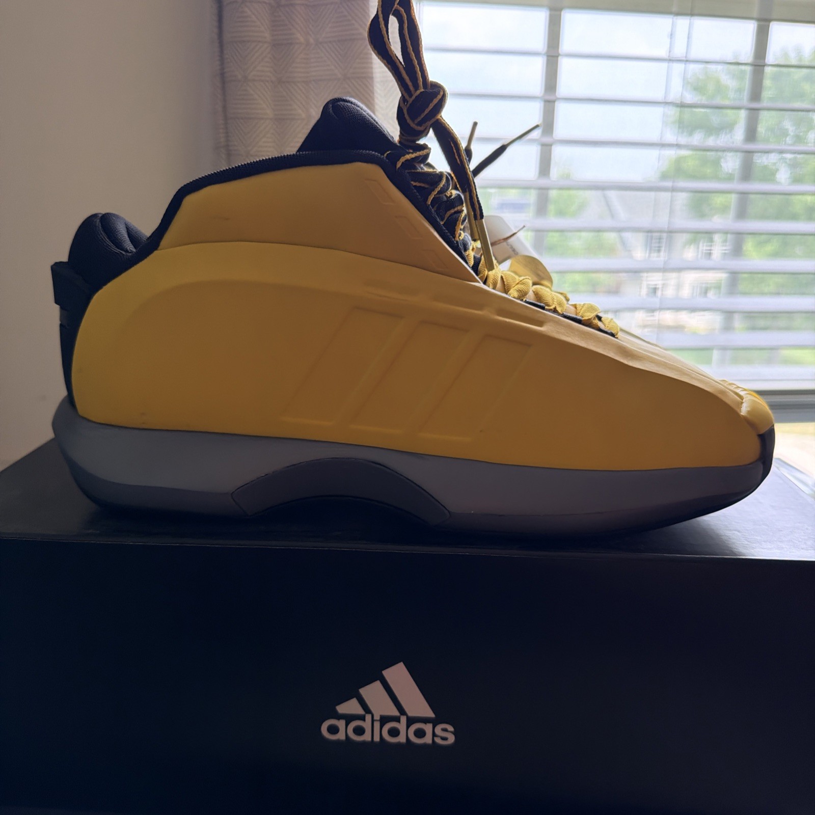 Adidas Crazy 1 US 11 Men’s Yellow Black Grey Basketball Retro Kobe GY3808 New