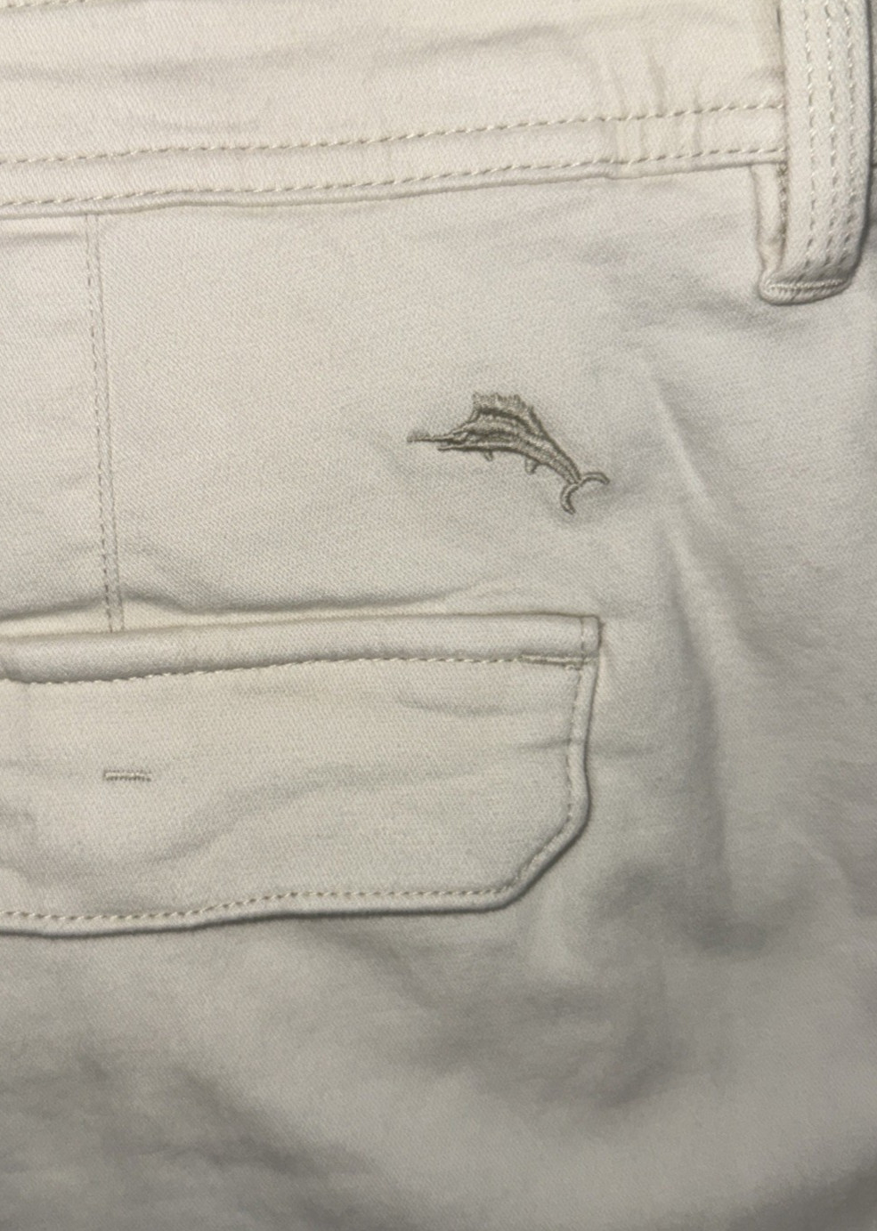 Tommy Bahama Cabo Coast Cargo Shorts Stretch Men 40 Chino 9″ Bleached Sand NWT