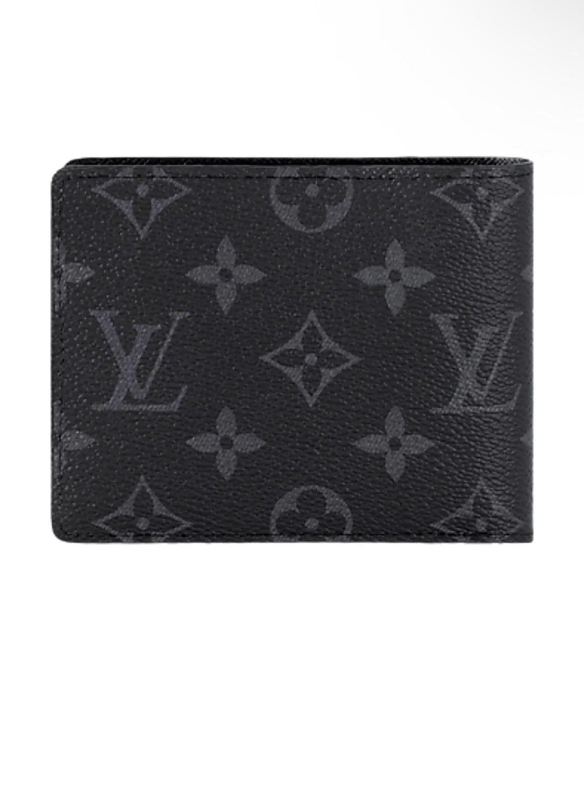 Louis Vuitton Men’s Monogram Black/Gray Bifold Wallet Folding Credit Card