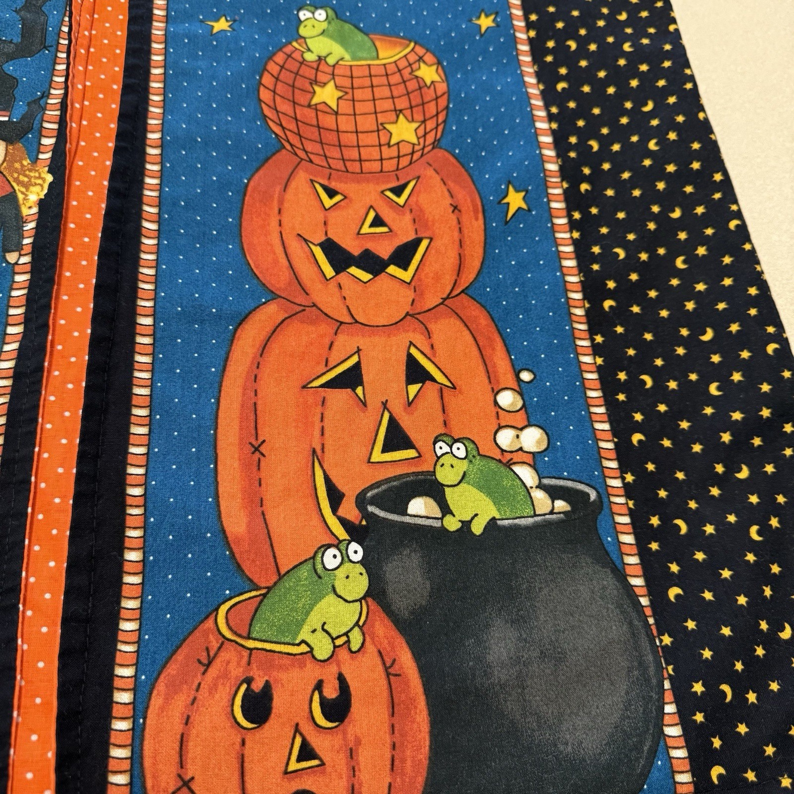VTG Halloween Vest & Pin Homemade Ghouls Night Out Ghosts Pumpkins See Pics Size