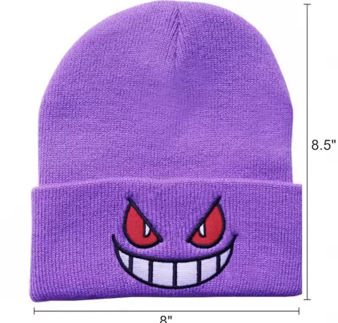 Black & Purple Beanie Set (2 Pieces)