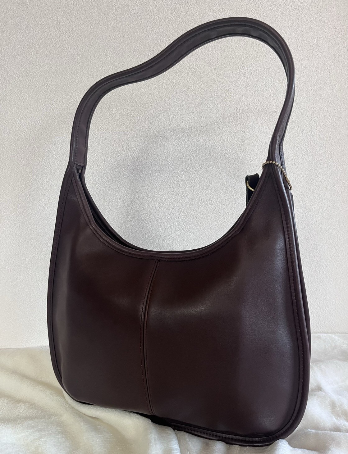 VGUC Vintage Coach 9025 Mahogany Brown Leather Ergo Shoulder Bag Made in USA
