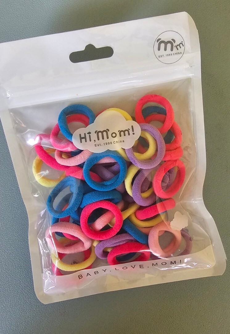 50 Pcs Baby Hair Ties, Cotton Toddler Hair Ties for Girls and Kids, Multicolor