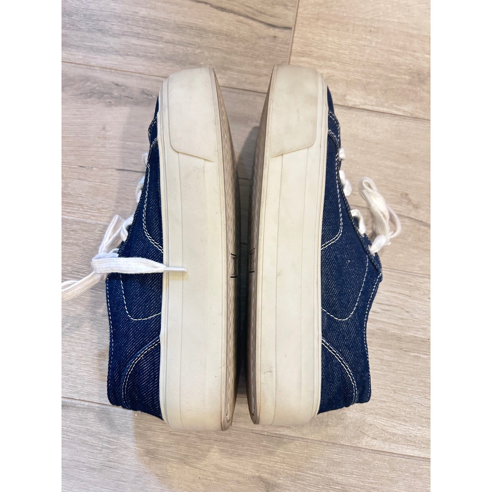 Zara Denim Fabric Platform Sneakers SZ 38 (7.5 US)