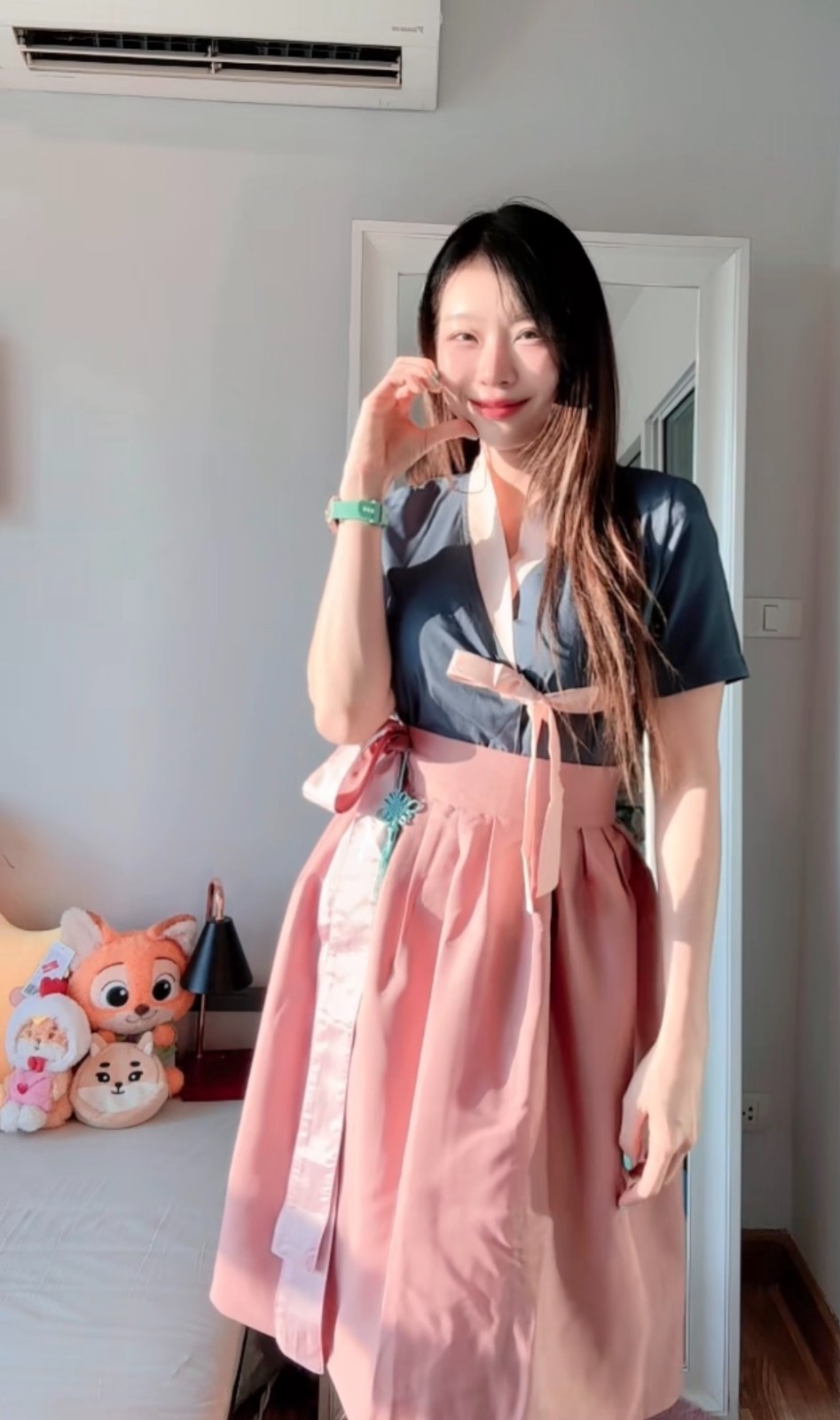 Modern Hanbok Set (Shirt+Skirt+Tassel) Minimal Timeless Design 생활한복 Boraunnii