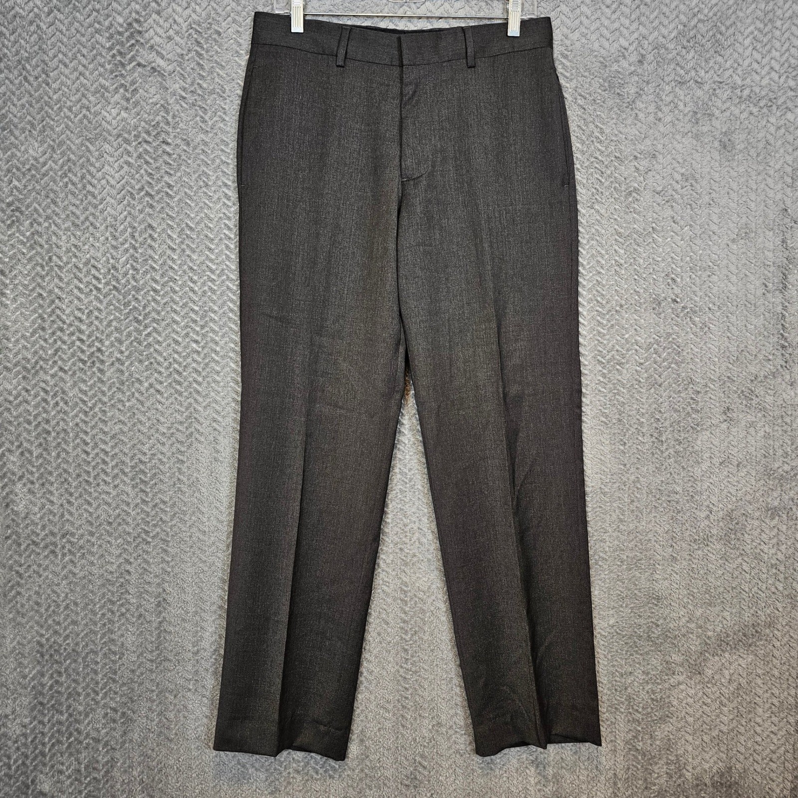 Banana Republic Modern Mens 30×32 Charcoal Gray 100% Wool Dress Pants Trousers