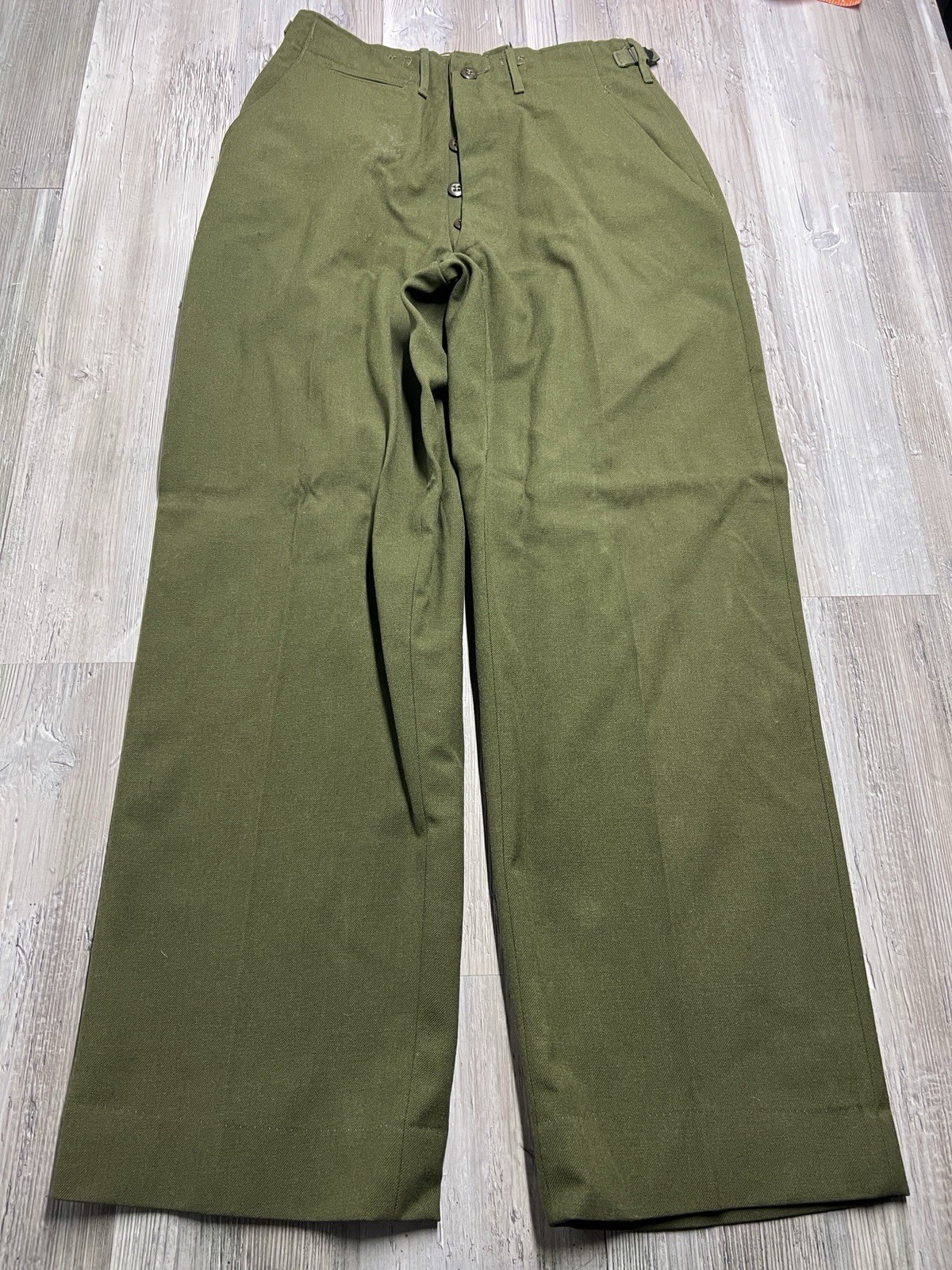 Vintage M-1951 Korean War US Army Wool Field Trousers OG-108 Small Regular #3