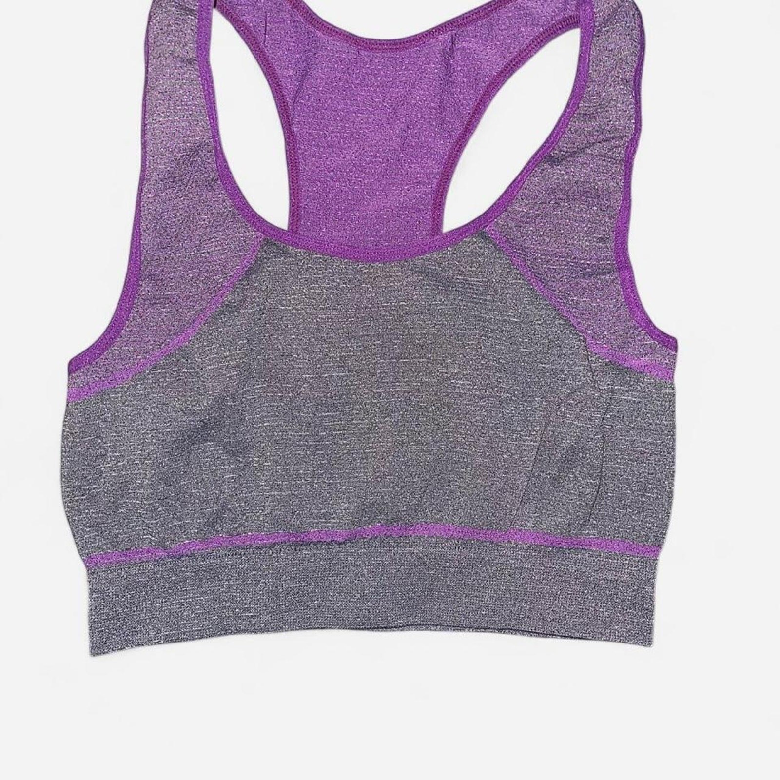 Blue Star Bright Purple Charcoal Leggings Sports Bra Set – Size L/XL