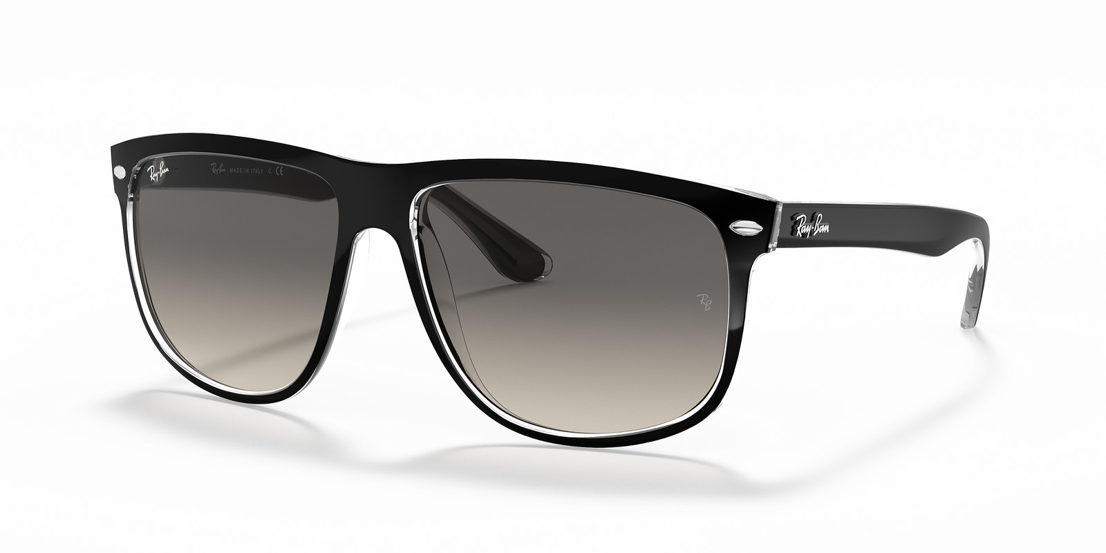 Ray-Ban Boyfriend Black Transparent/Grey Gradient 60 mm Sunglasses RB4147 603971