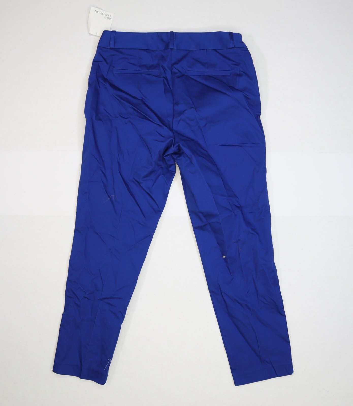 89th + Madison Pants Womens 6 Royal Blue Surf The Web Stretch Ankle Slim Fit