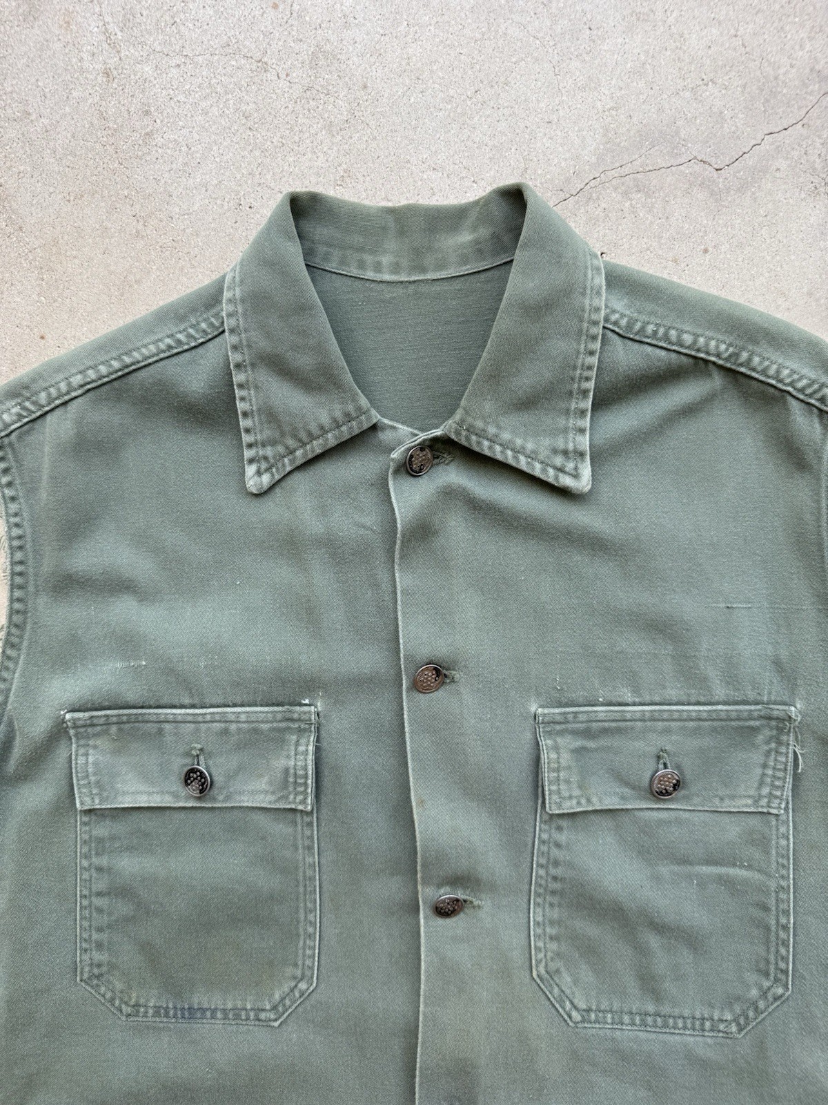 1950s Vtg Korean War US Army 13 Star Utility Shirt Military Punk Rock Skate 50s
