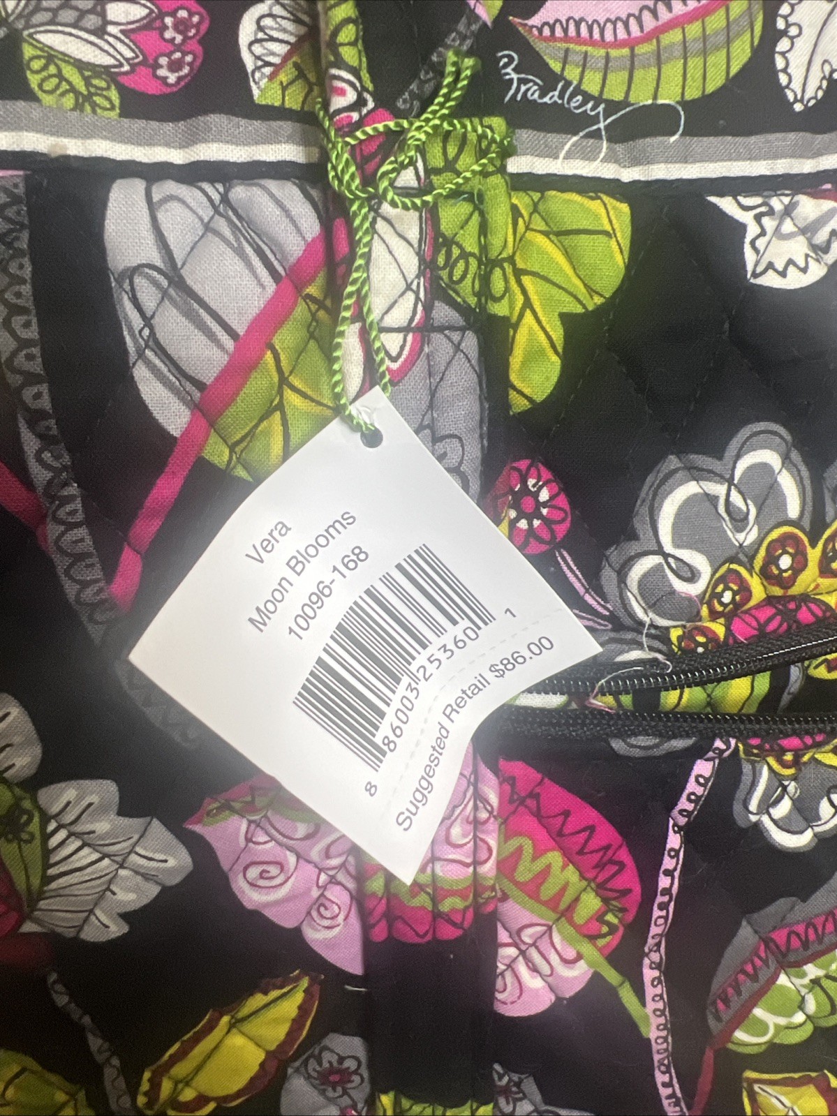 NWT Vera Bradley (2014) Retired Moon Blooms Floral Print Turnlock Tote Boho Chic