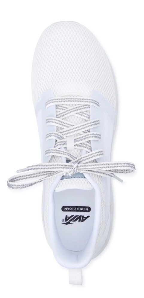 Avia Women’s Memory Foam White Lace-up Athletic Running Sneakers Shoes: 6-11