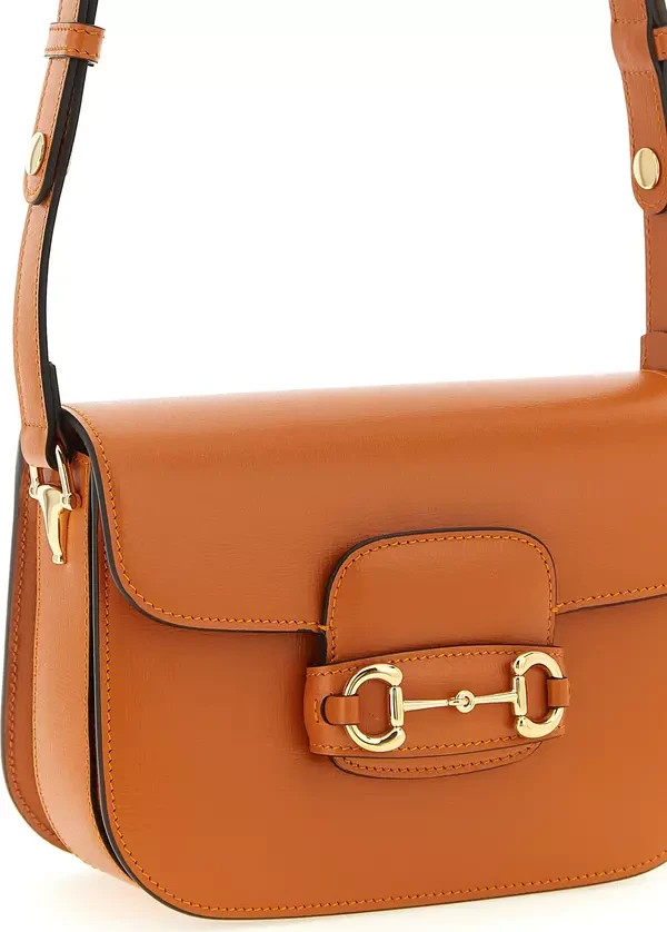 Gucci horsebit 1955 Mini Two-Way Bag in Orange Leather