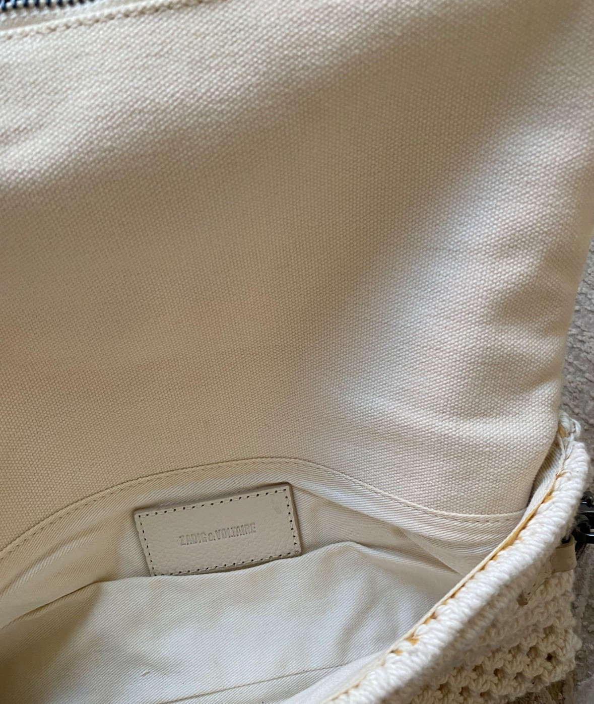 Zadig & Voltaire Crochet Crossbody Bag Cream