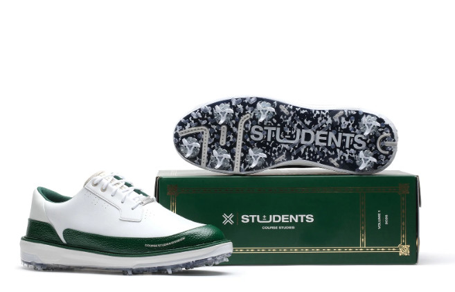 Students x Payntr Golf RS WT Limited Edition Spiked Shoes – White/Black/Green
