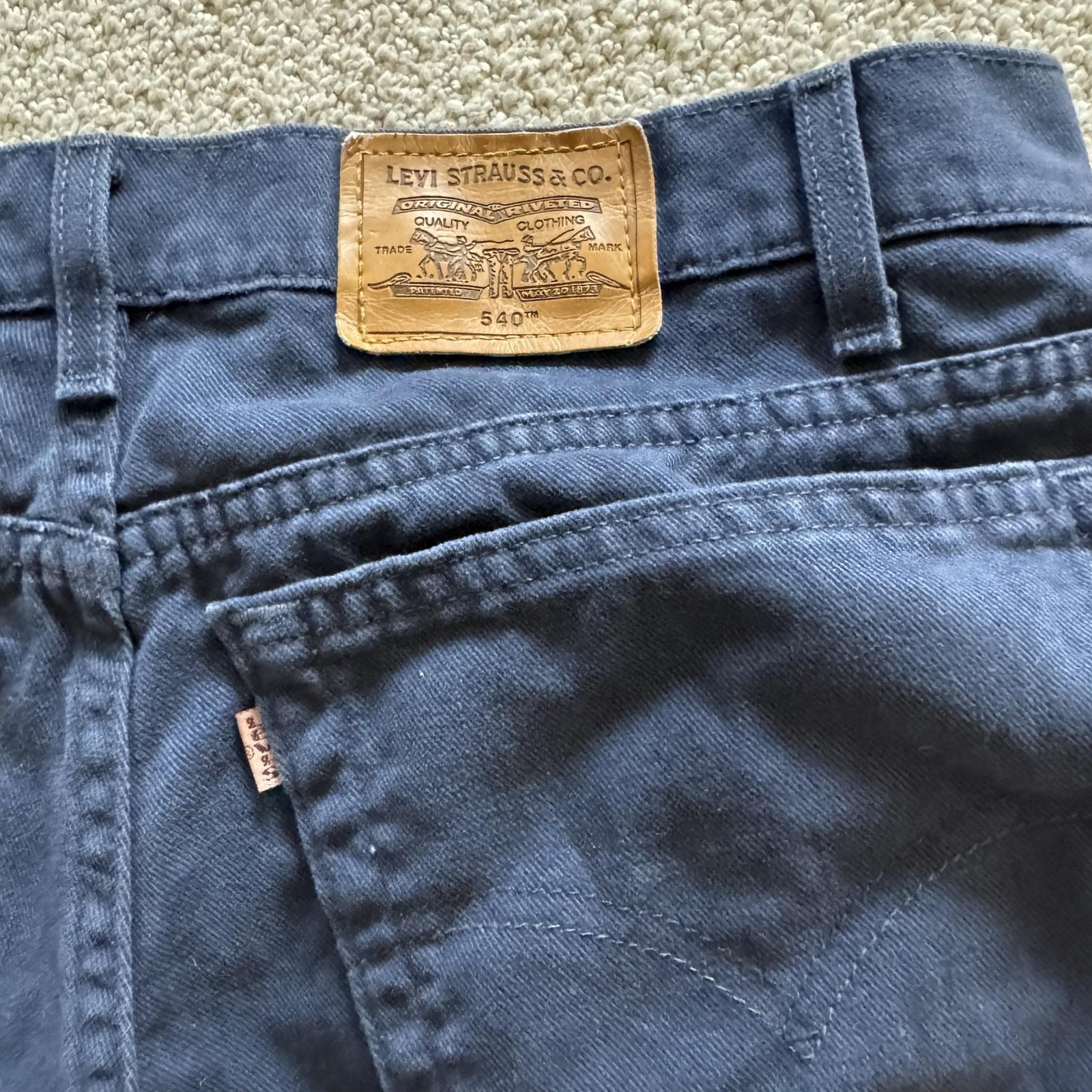 VINTAGE Levi’s 540 Jeans Mens 38×36 Blue Dark Wash Relaxed Tapered Denim USA 90s