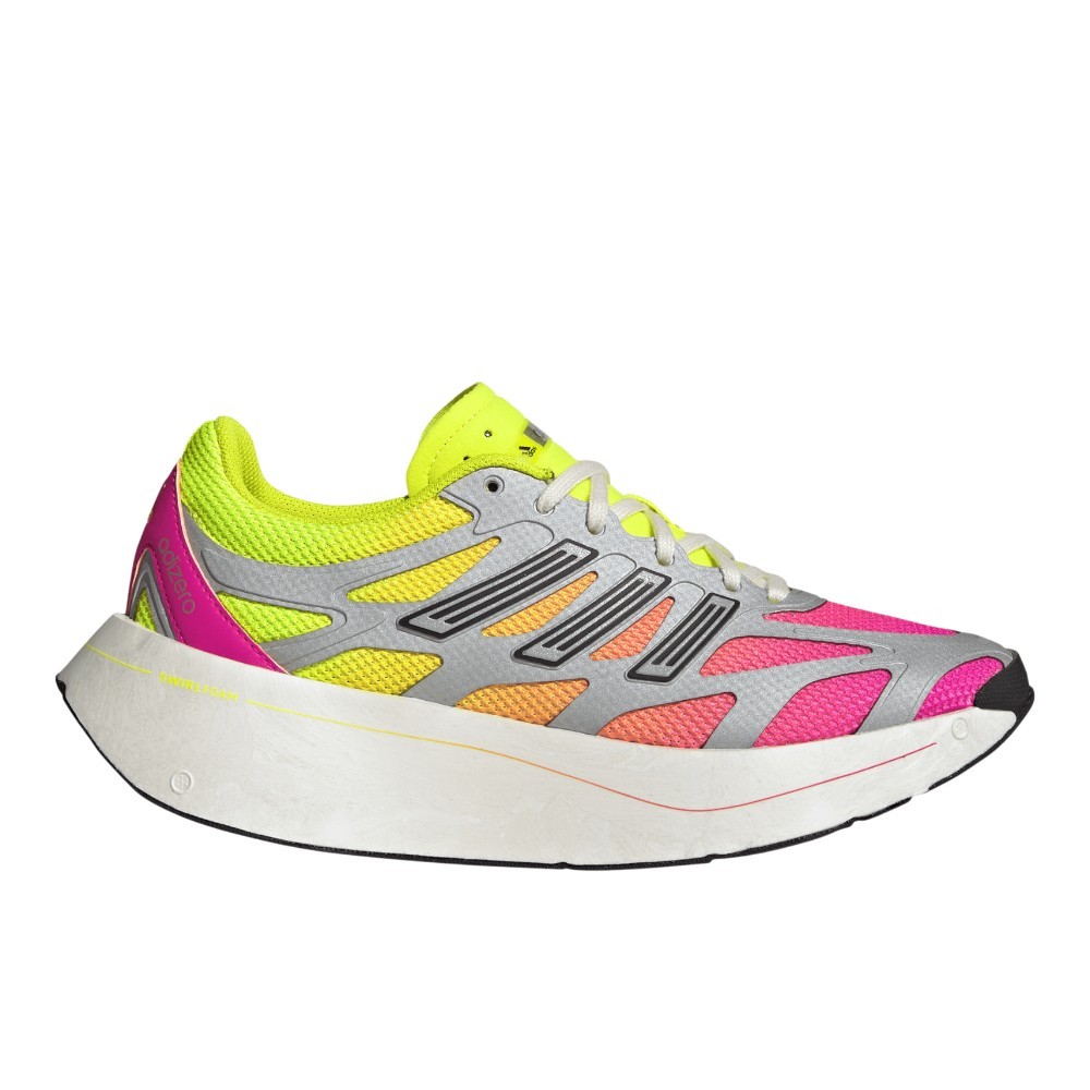 adidas Adizero Aruku Lace Up Womens Pink, Yellow Sneakers Casual Shoes JR6175
