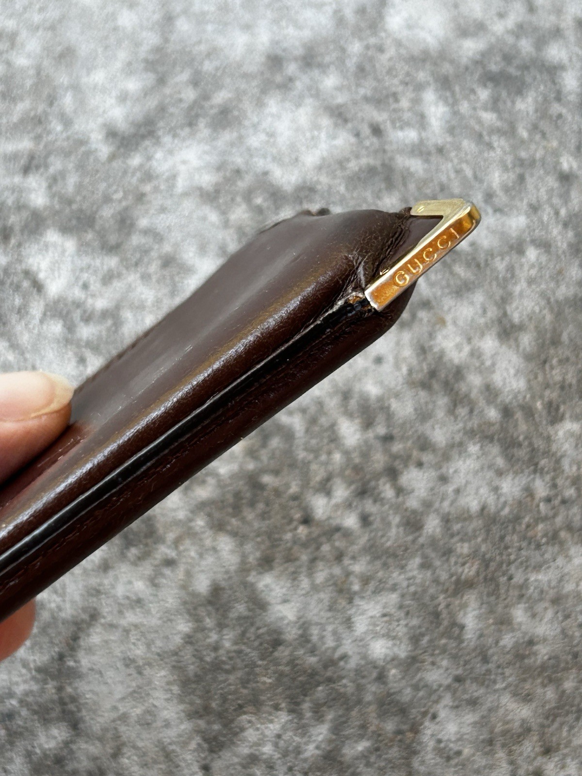 Vintage GUCCI Card Holder Brown Leather Vintage GUCCI Wallet Men’s Gucci Wallet