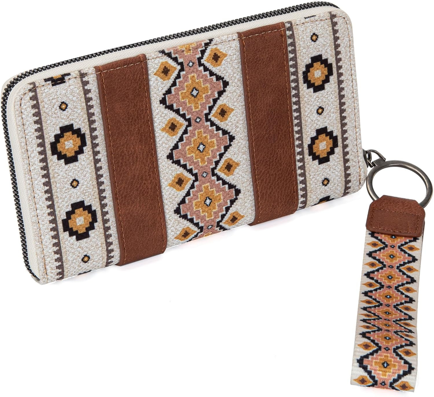 X Wrangler Wristlet Western Wallet Boho Aztec Credit Card Holder for Women